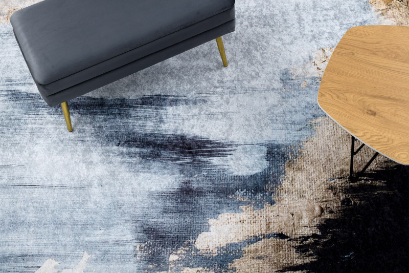 Kusový koberec Miro 51573.802 Abstraction blue / gold 120x170 cm (obrázek 9)