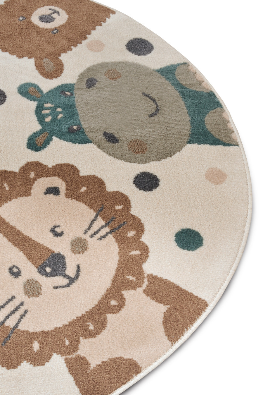 Dětský koberec Adventures 105968 Cream Brown Blue kruh Kruh Ø 100 cm 2