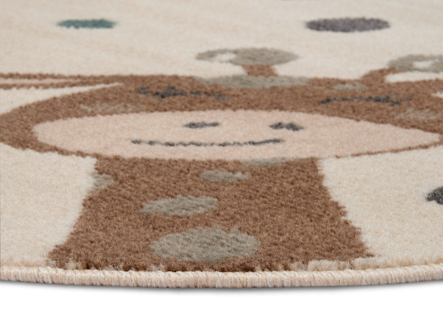 Dětský koberec Adventures 105968 Cream Brown Blue kruh Kruh Ø 100 cm 4