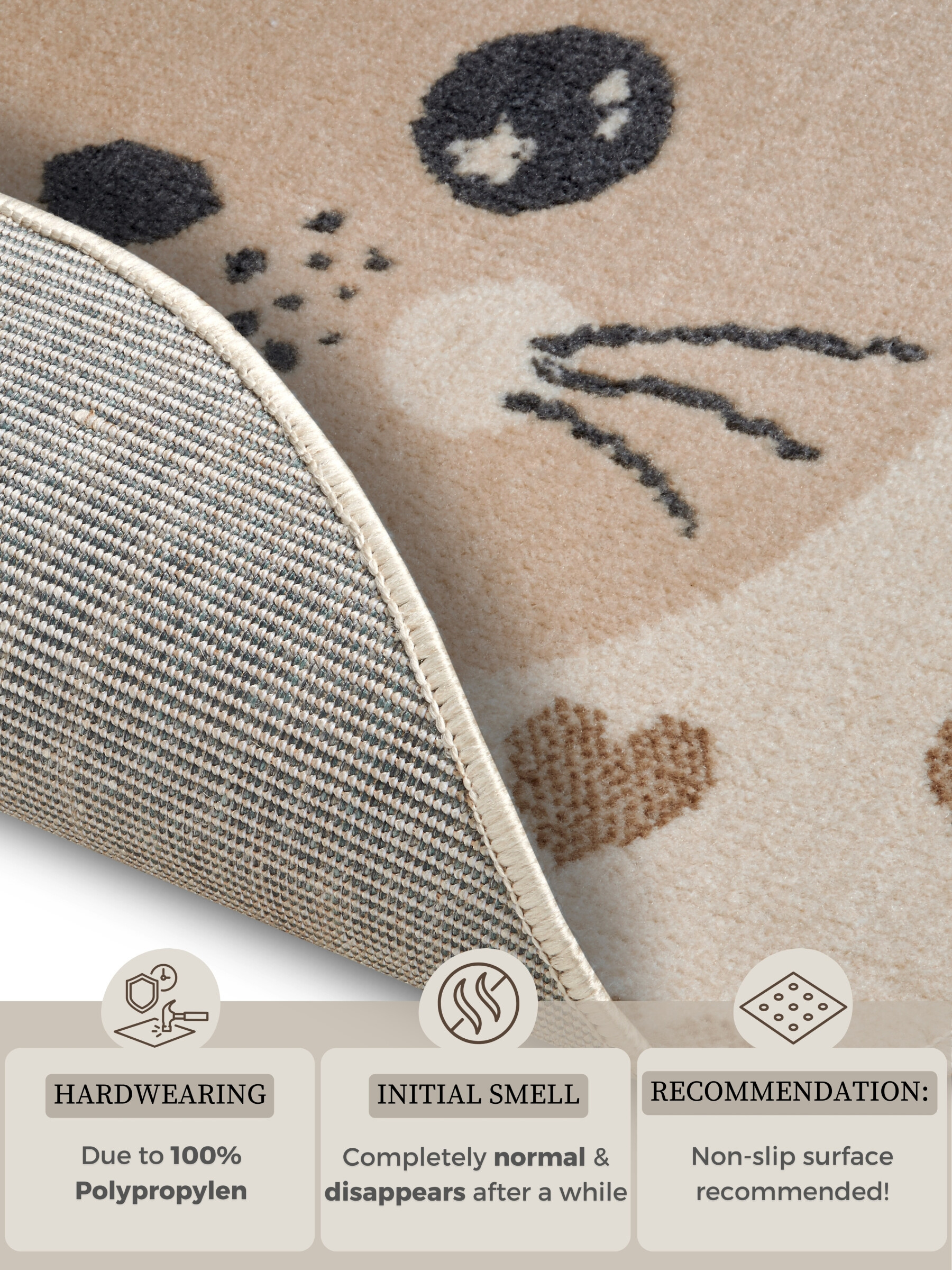 Dětský koberec Adventures 105963 Cream Beige Kruh Ø 100 cm 5