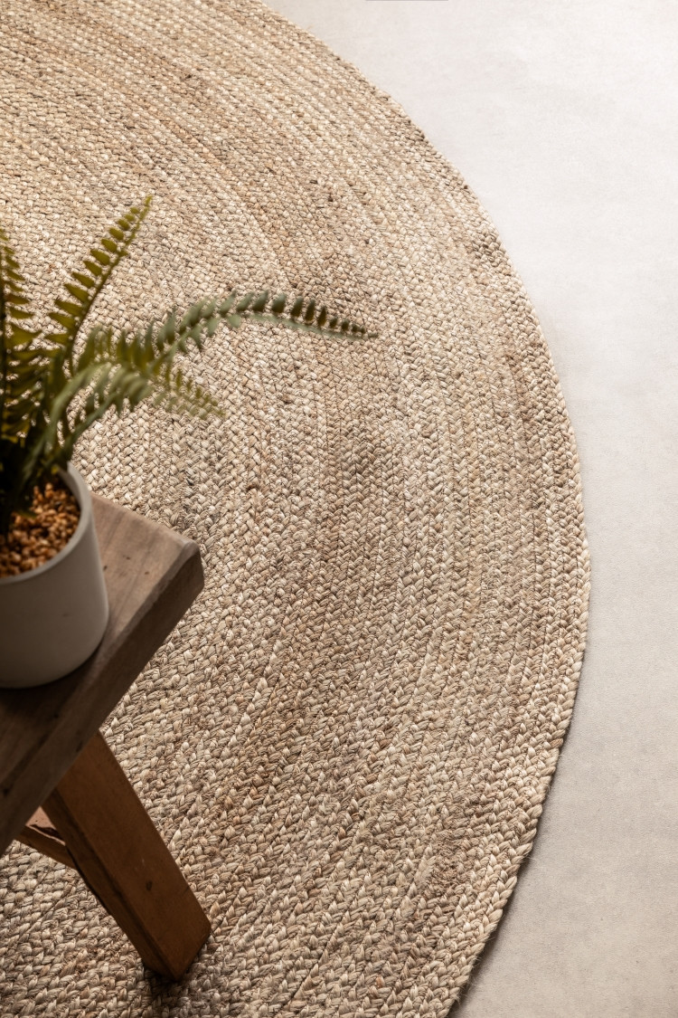 Kusový koberec Jute Braided 106006 Grey Brown Kruh Ø 100 cm 2