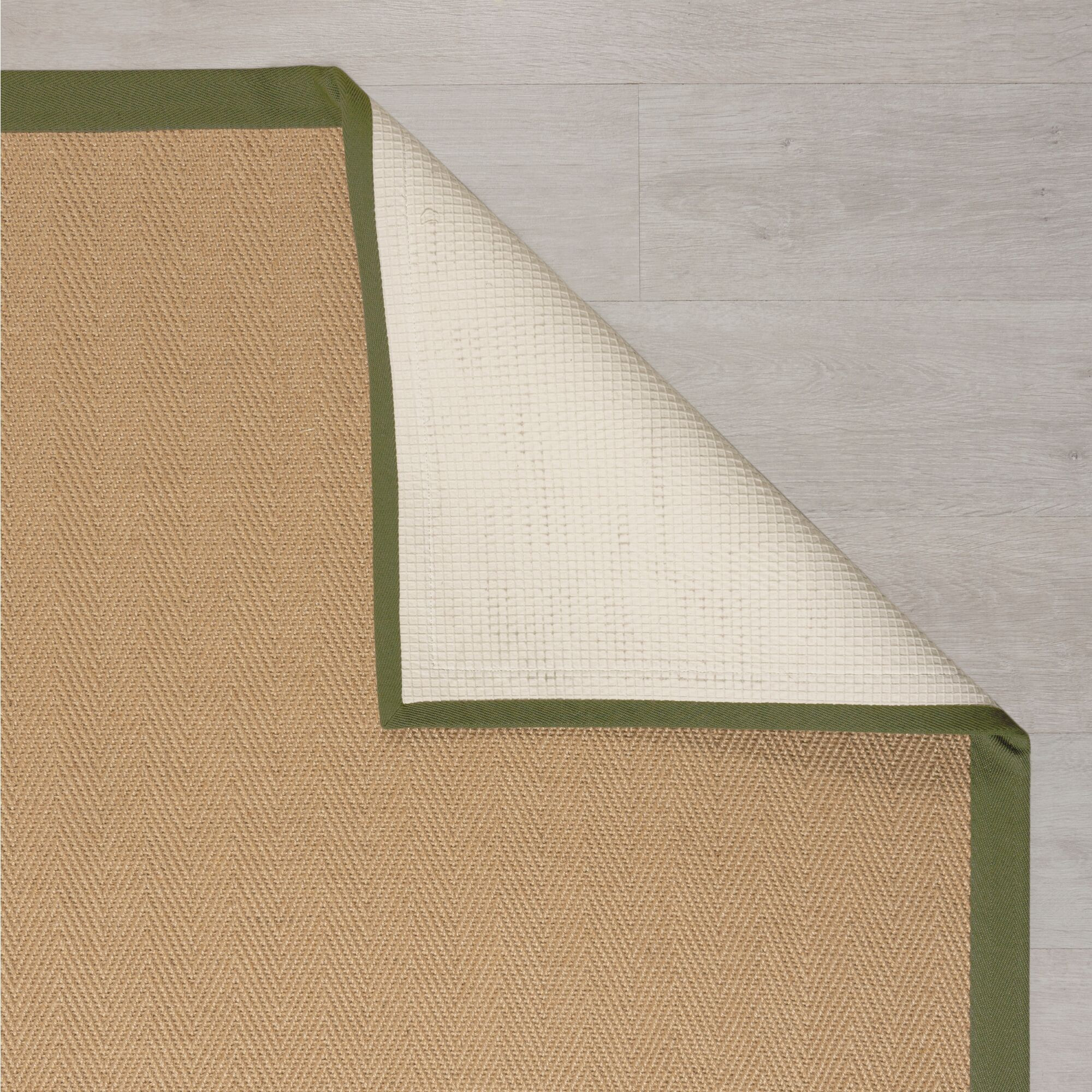 Kusový koberec Herringbone Border Kira Green 2