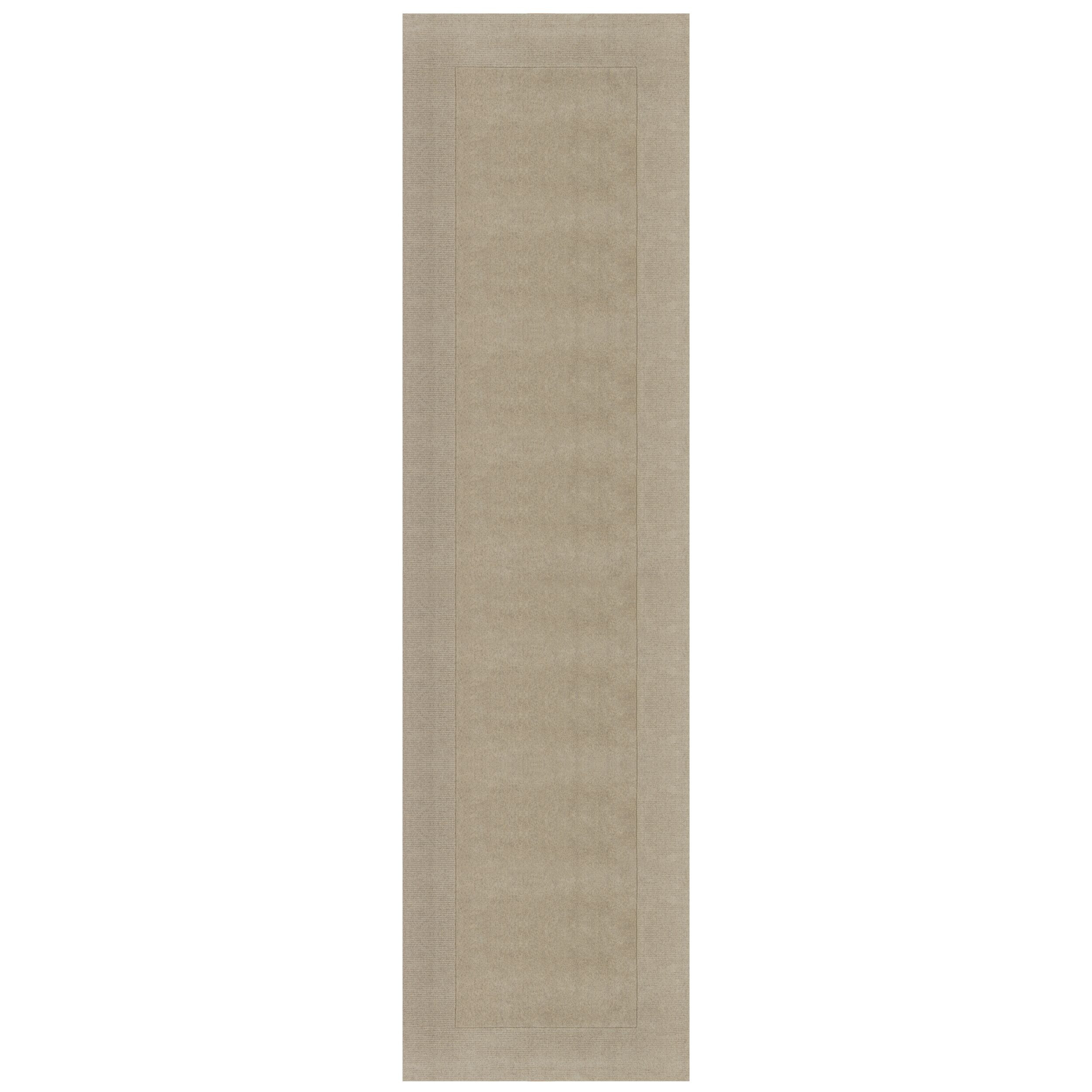 Ručně tkaný běhoun Tuscany Textured Wool Border Natural