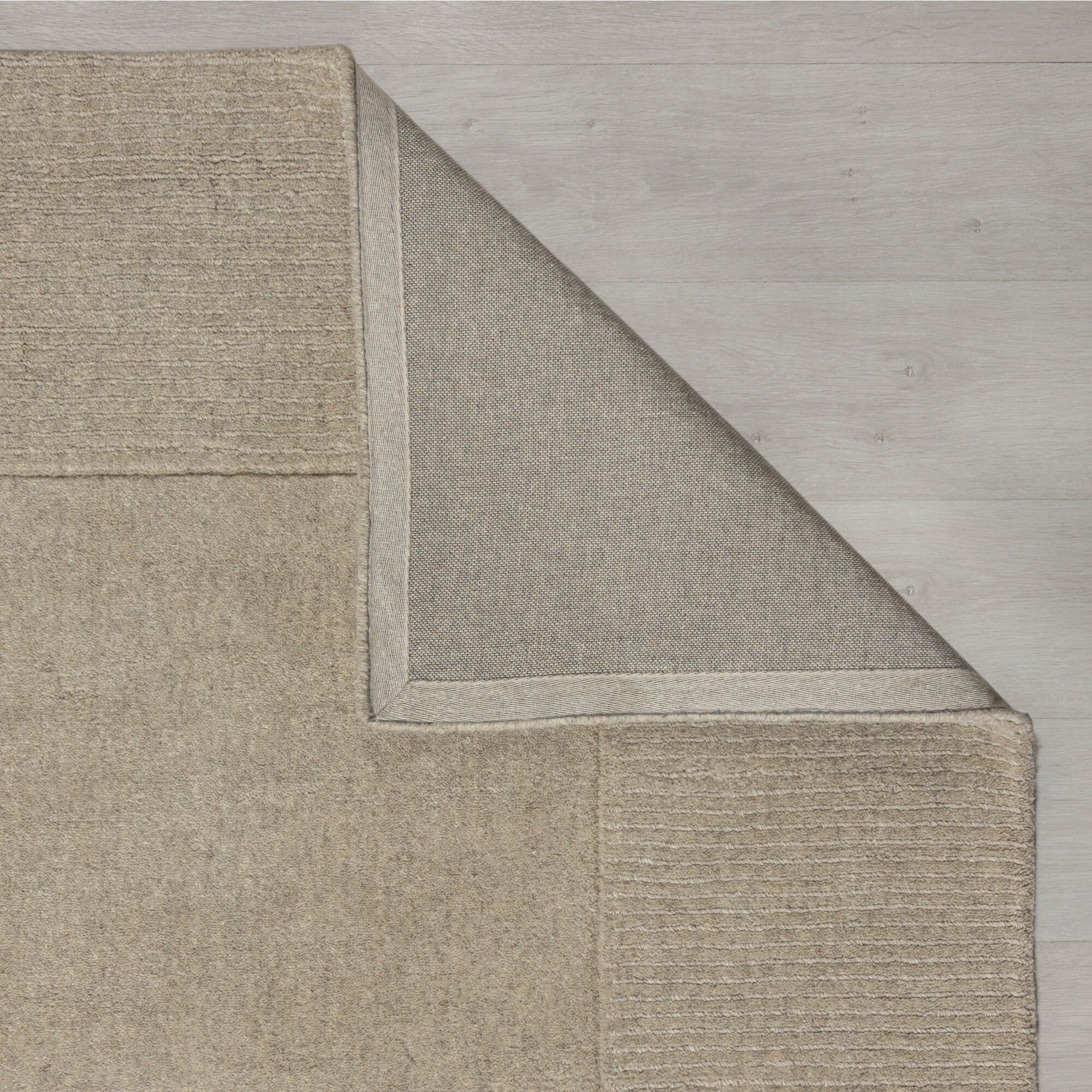 Ručně tkaný běhoun Tuscany Textured Wool Border Natural 3