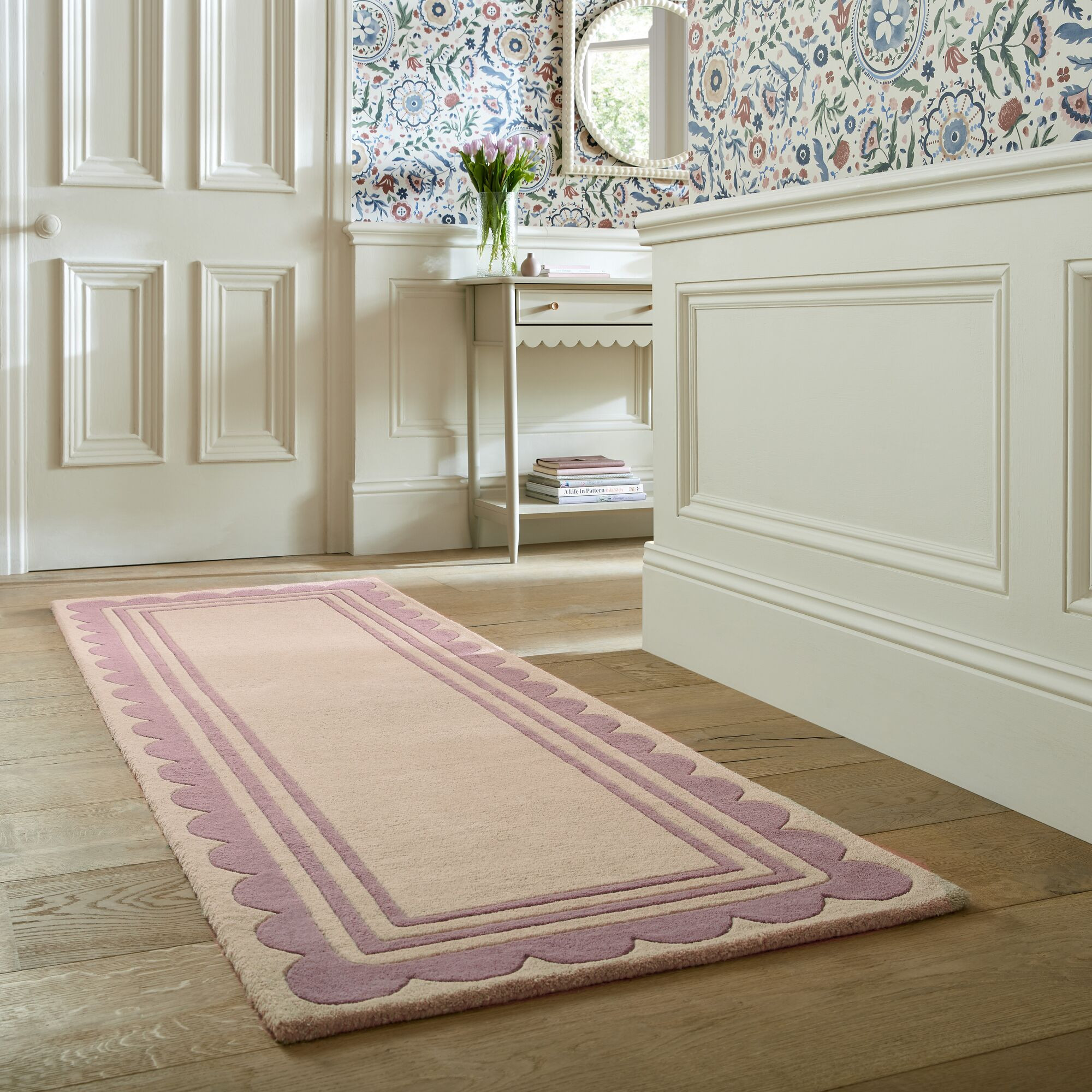 Ručně všívaný běhoun Lois Scallop Purple 2