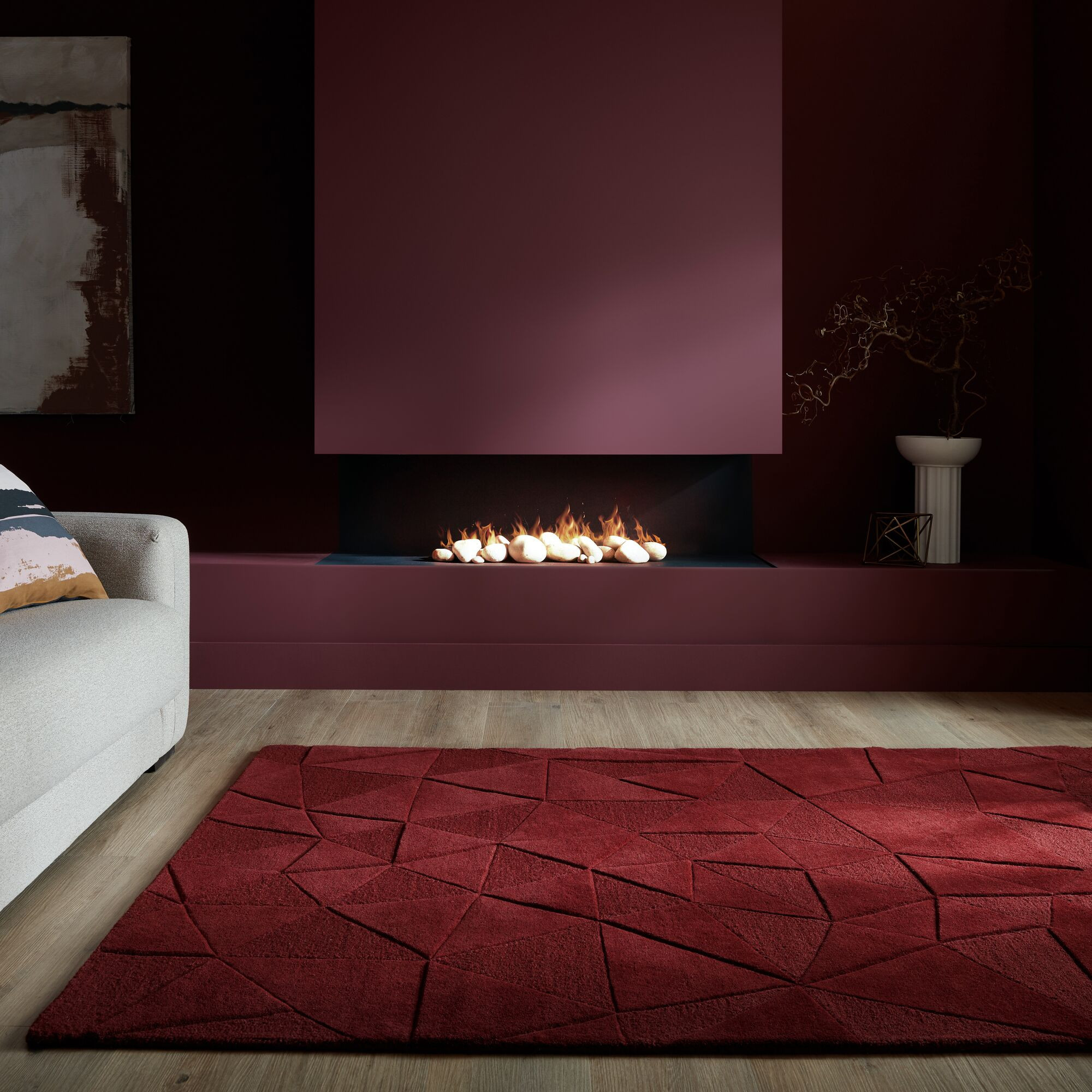 Kusový koberec Moderno Shard Red 4