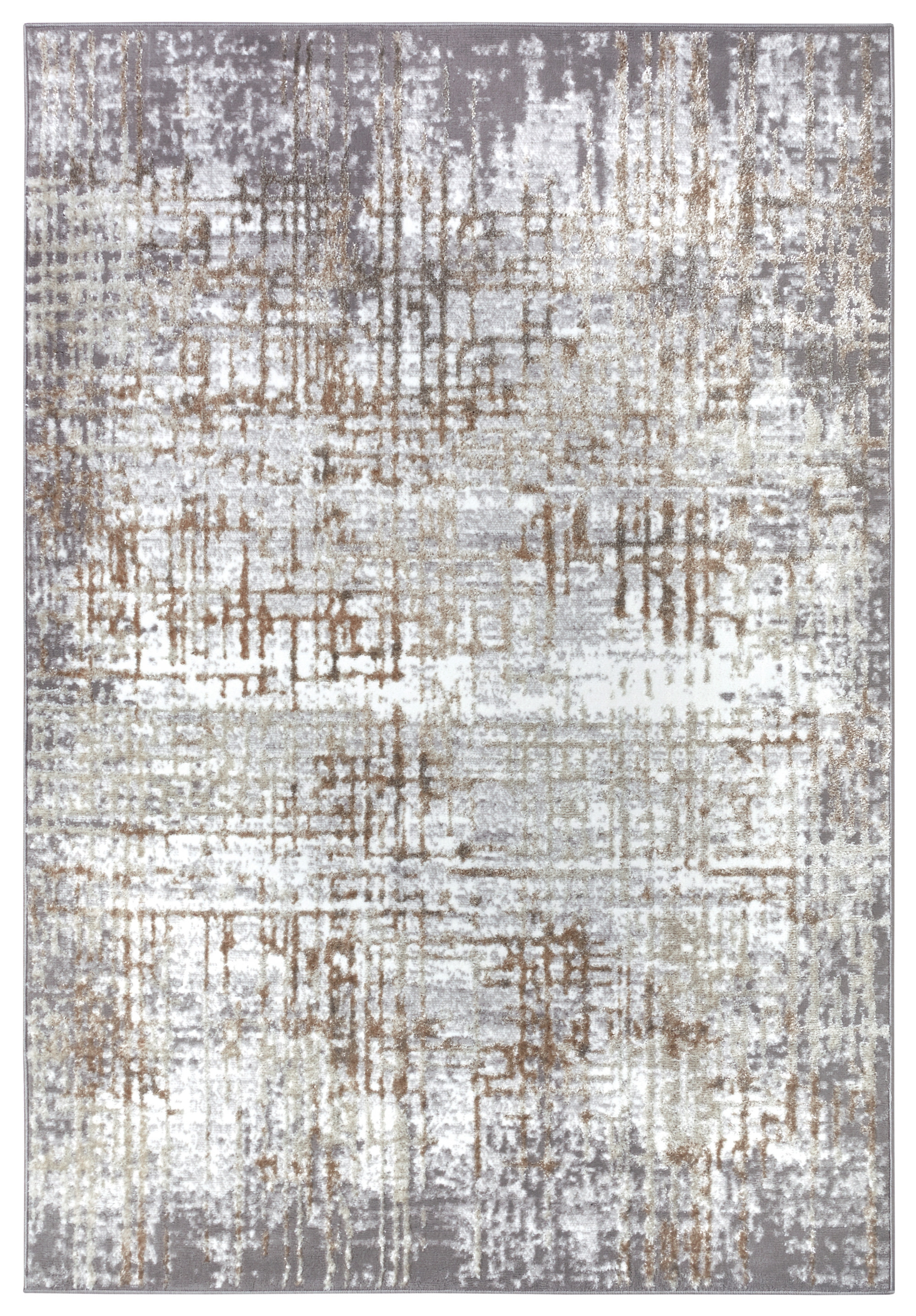 Kusový koberec Shine 105925 Abstract Cream Grey
