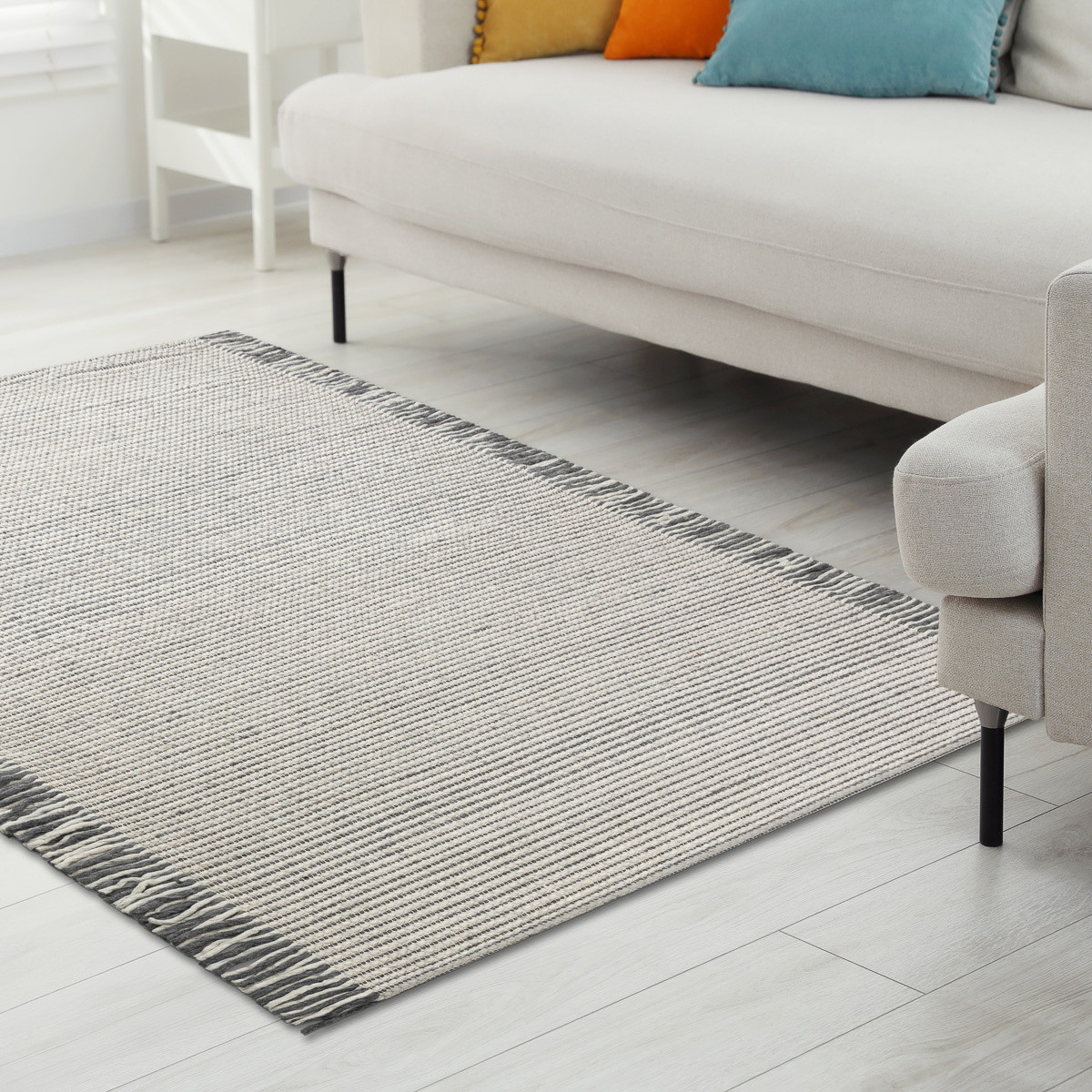Kusový koberec Tahar 99003F cream/grey 90x150 cm (obrázek 7)
