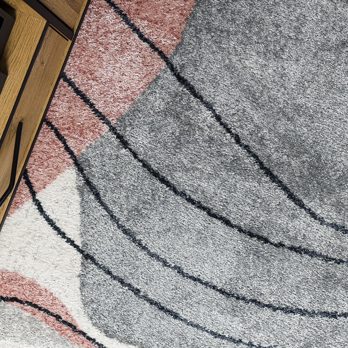 Kusový koberec Fusion 5868 white/dark pink 140x190 cm (obrázek 6)