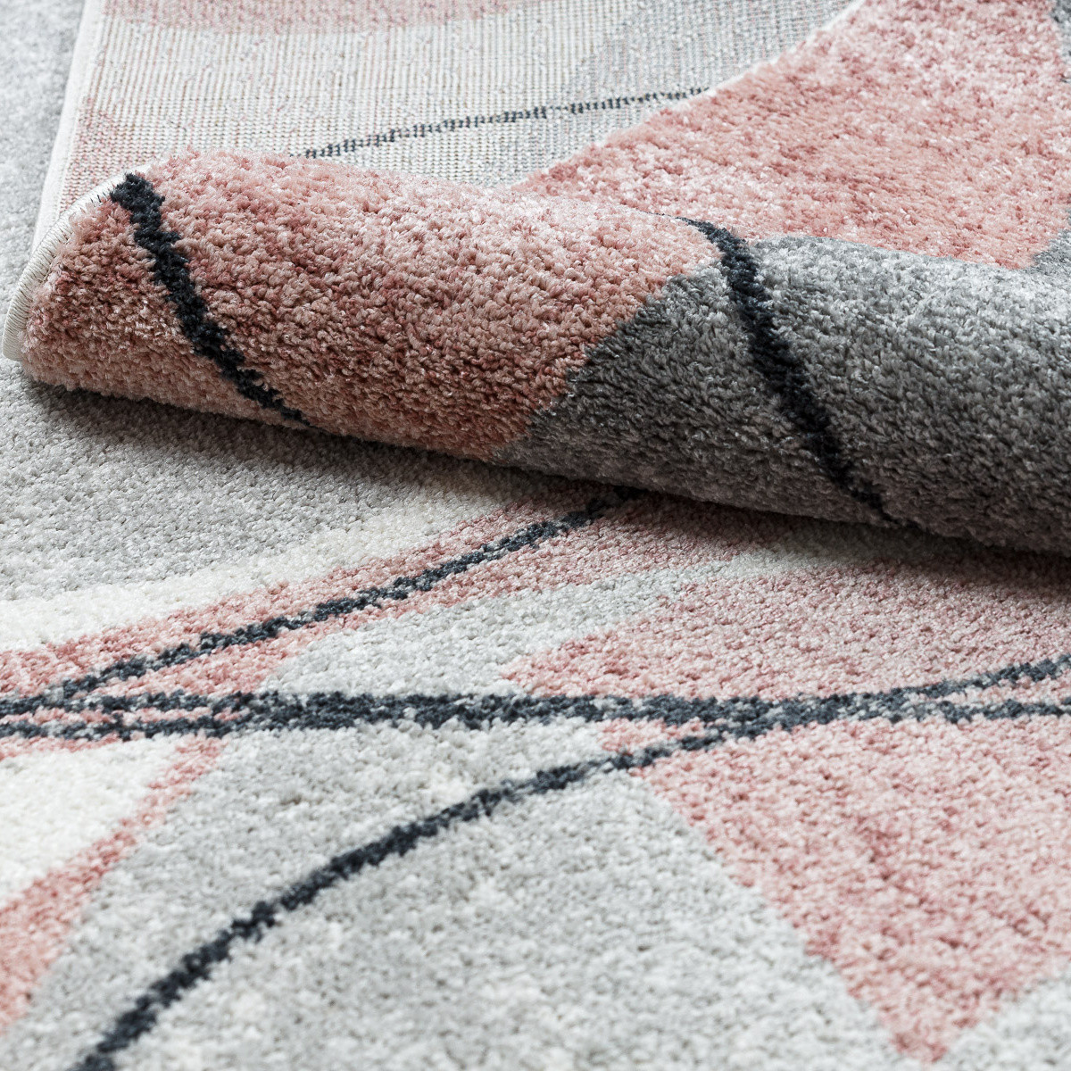 Kusový koberec Fusion 5868 white/dark pink 140x190 cm (obrázek 11)