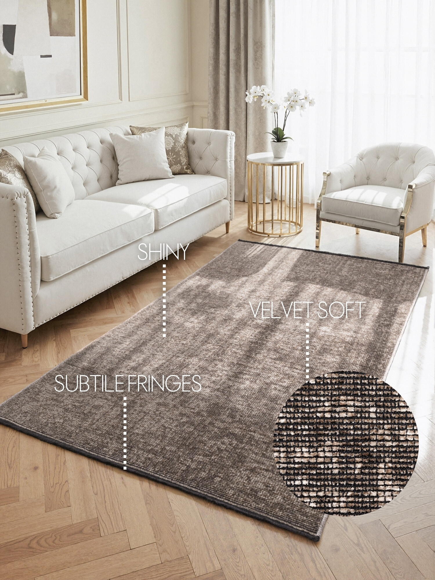 Kusový koberec Brilliance Prisma 106312 Beige z kolekce Elle 4