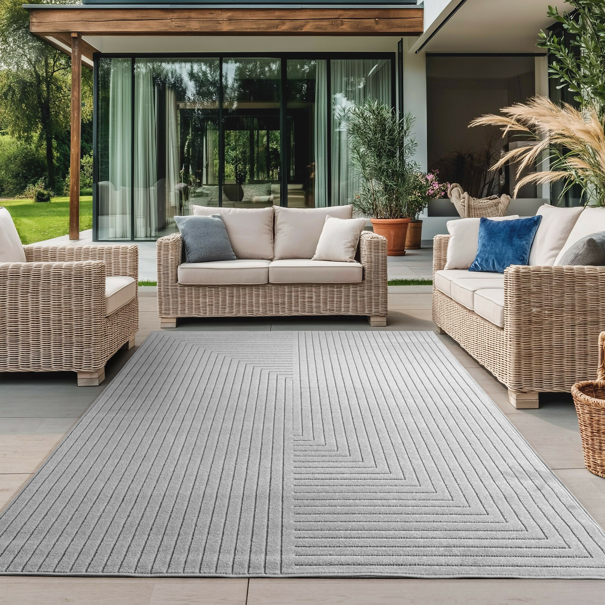 Kusový koberec Nova 1202 silver - na ven i na doma 80x150 cm (obrázek 7)