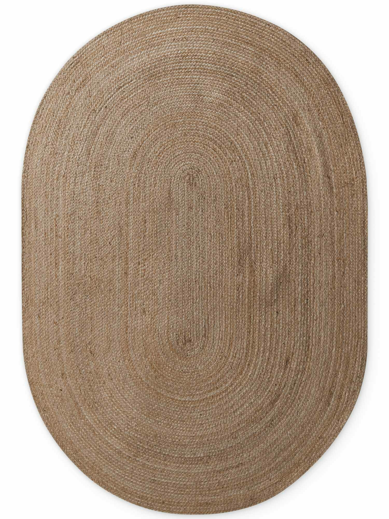 Kusový koberec Jute Braided 106006 Grey Brown ovál