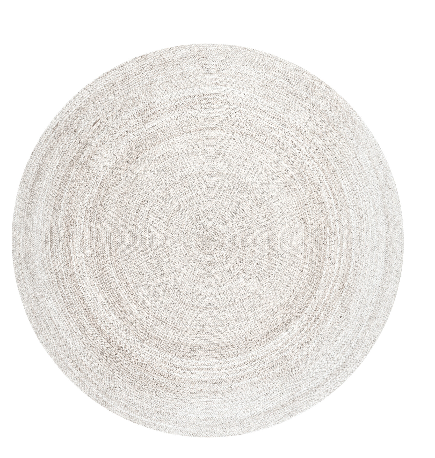 Kusový koberec Jute Braided 106321 White kruh Kruh Ø 100 cm