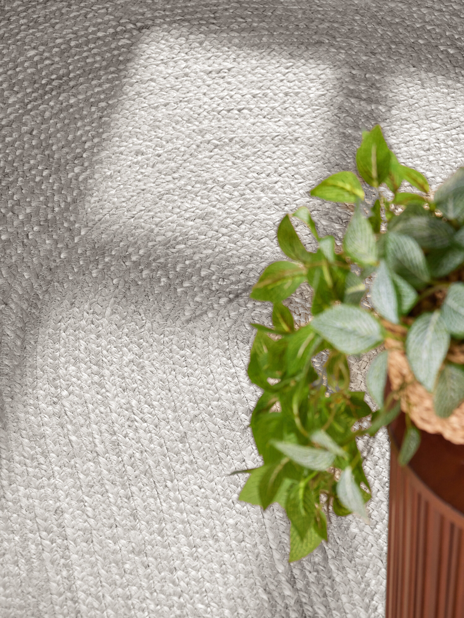 Kusový koberec Jute Braided 106321 White ovál 4