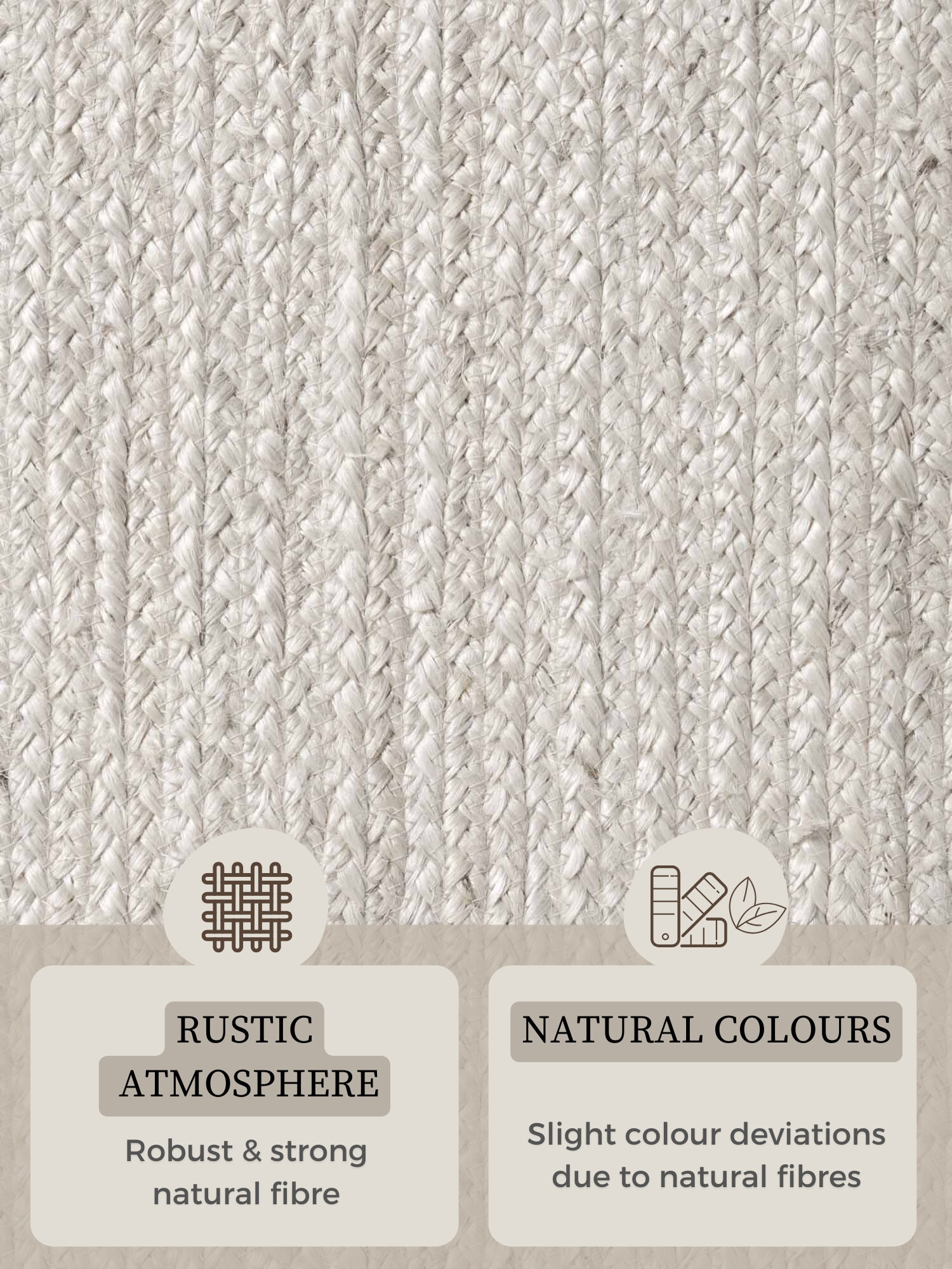 Kusový koberec Jute Braided 106321 White ovál 5