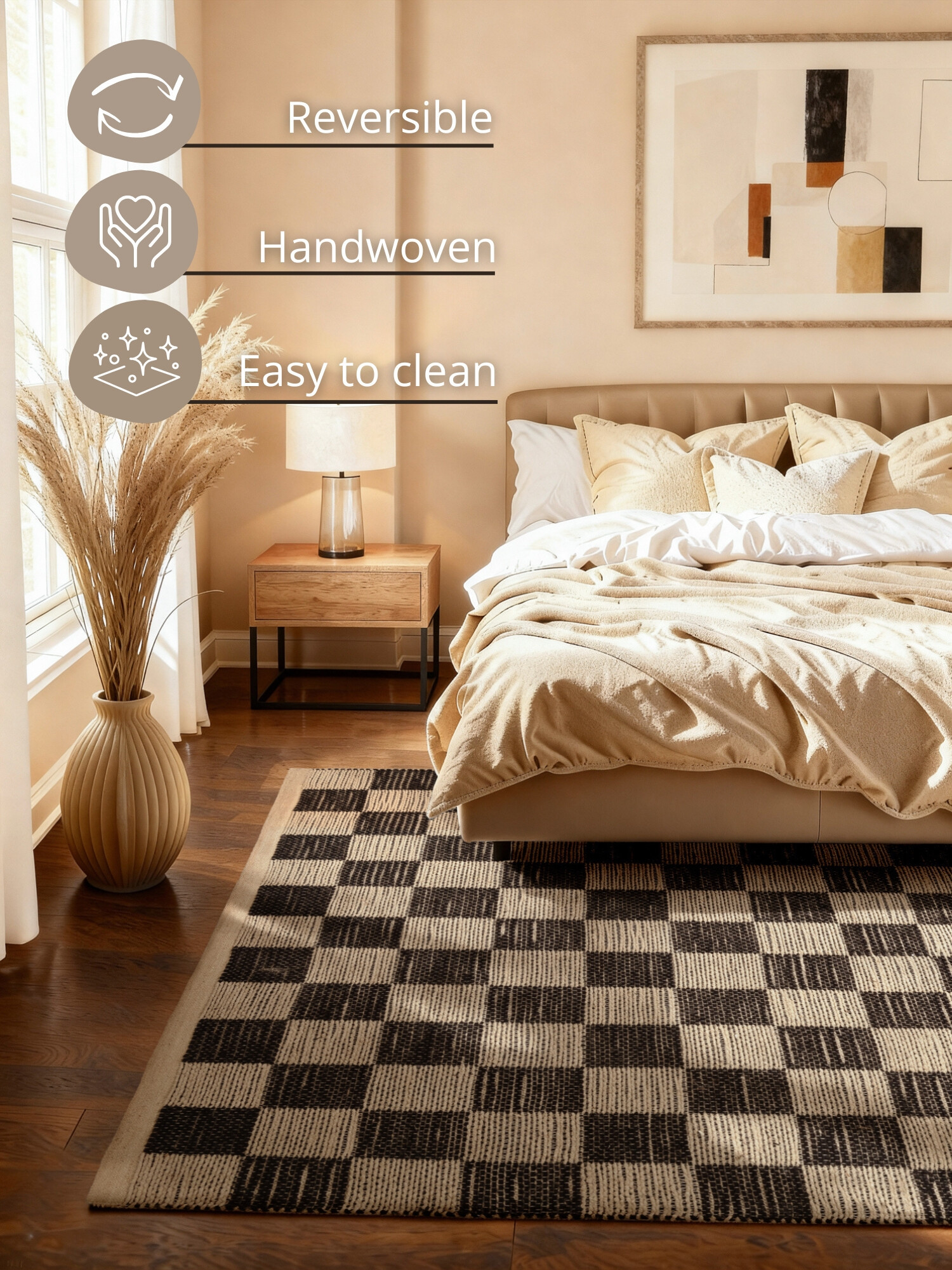Kusový koberec Handloom 106333 Rex White Black 200x300 cm (obrázek 6)