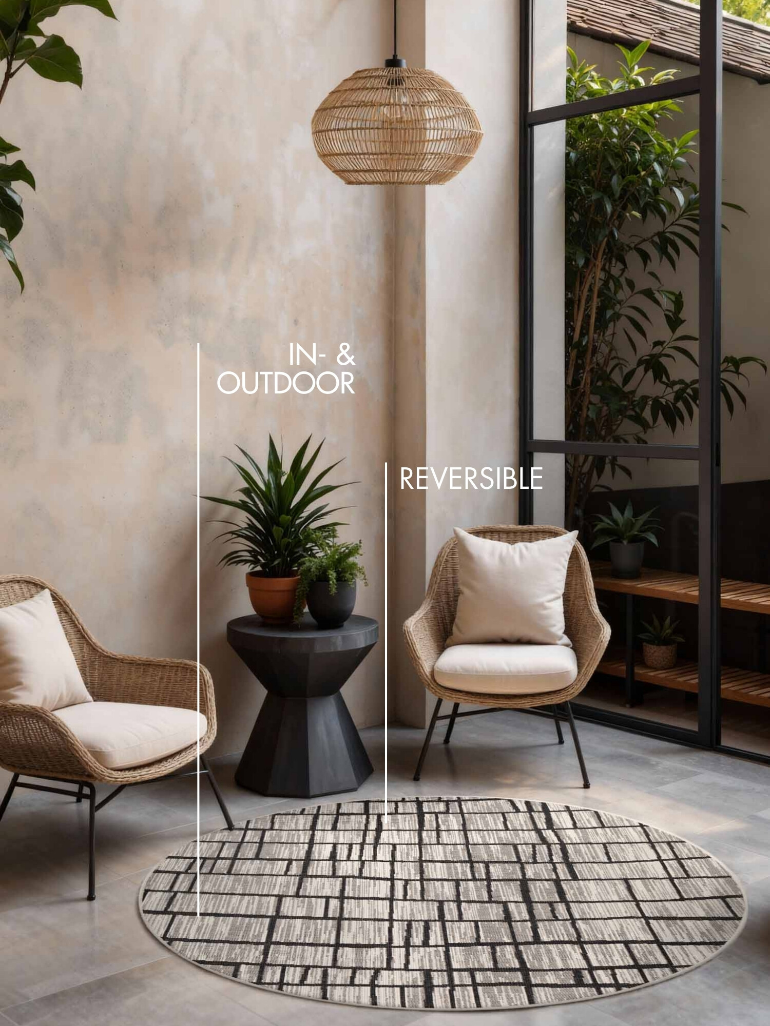 Kusový koberec Ted Baker Haringey 106387 Černá kruh 3