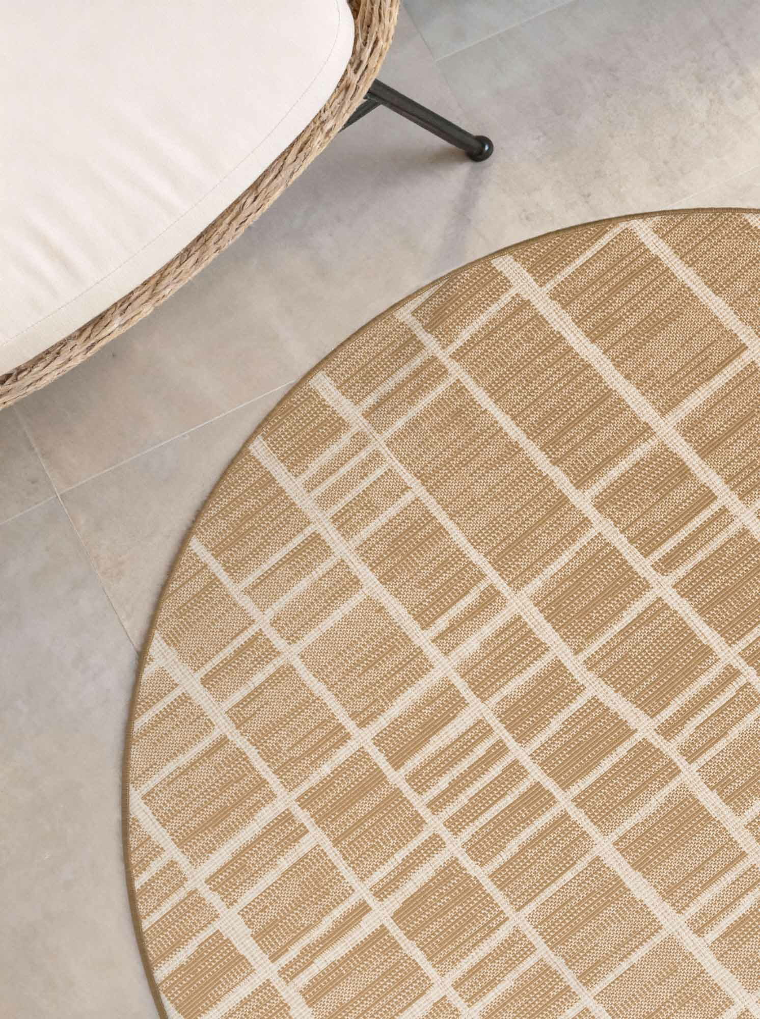 Kusový koberec Ted Baker Haringey 106388 Béžová kruh 200x200 cm (obrázek 9)