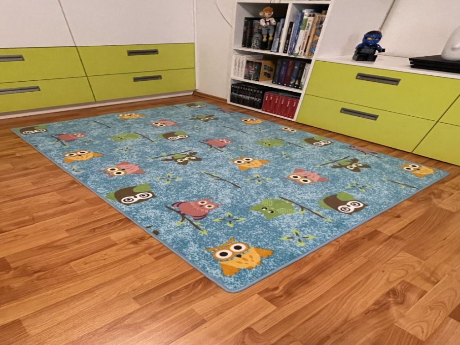 Dětský koberec Sovička SILK 5298 tyrkys 120x170 cm (obrázek 6)