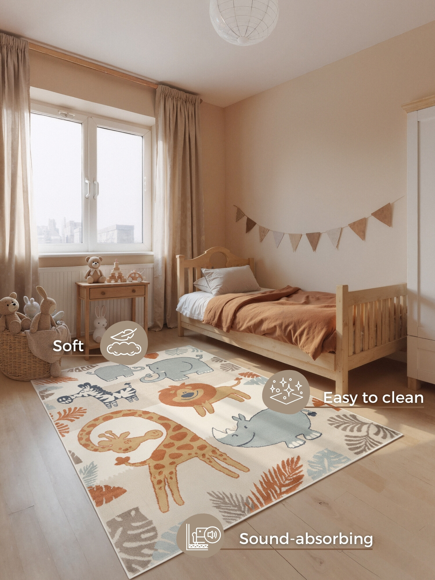 Dětský koberec Adventures 106409 Cream Multicolor 120x170 cm (obrázek 7)