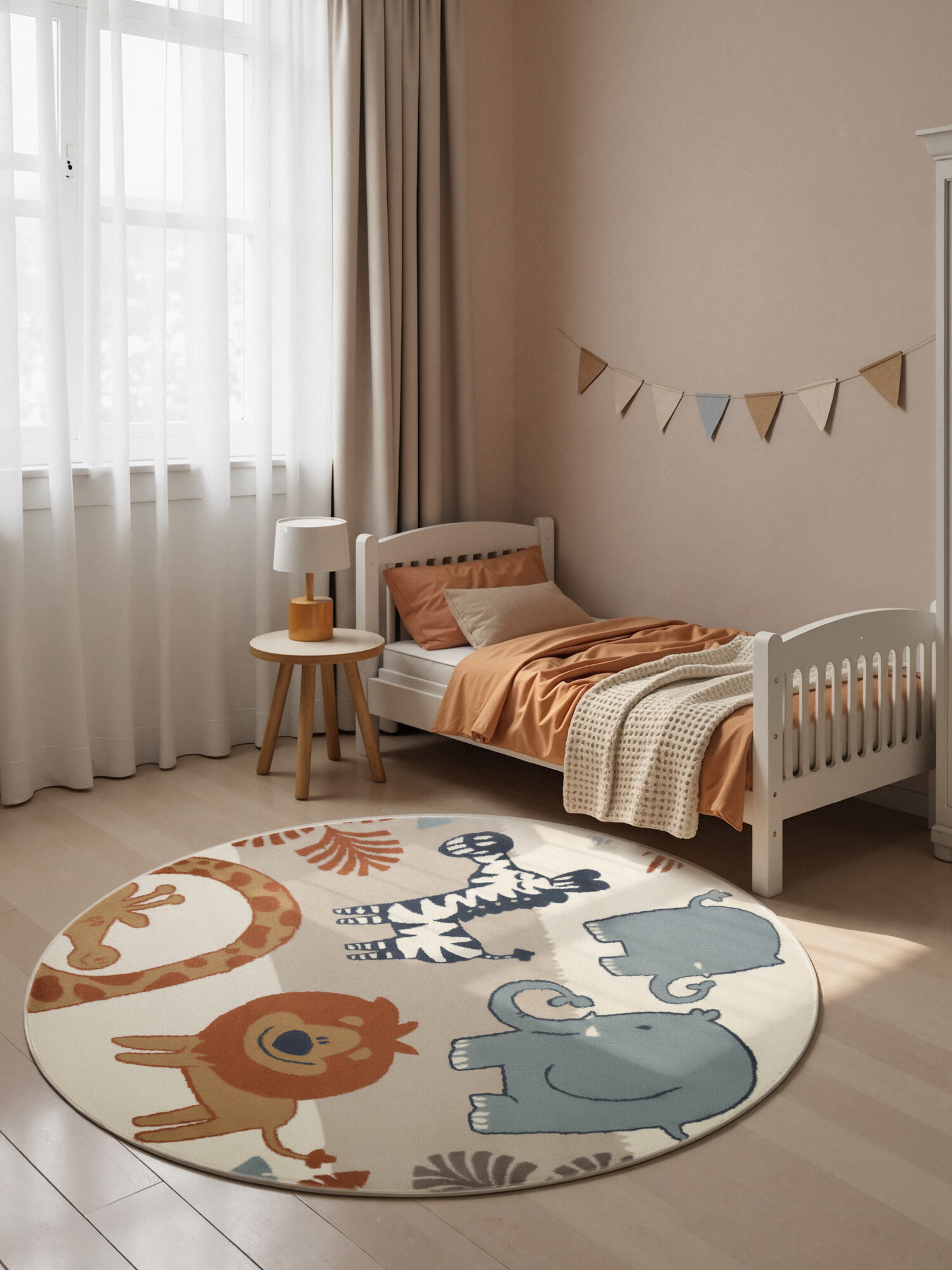 Dětský koberec Adventures 106409 Cream Multicolor kruh Kruh Ø 160 cm (obrázek 8)