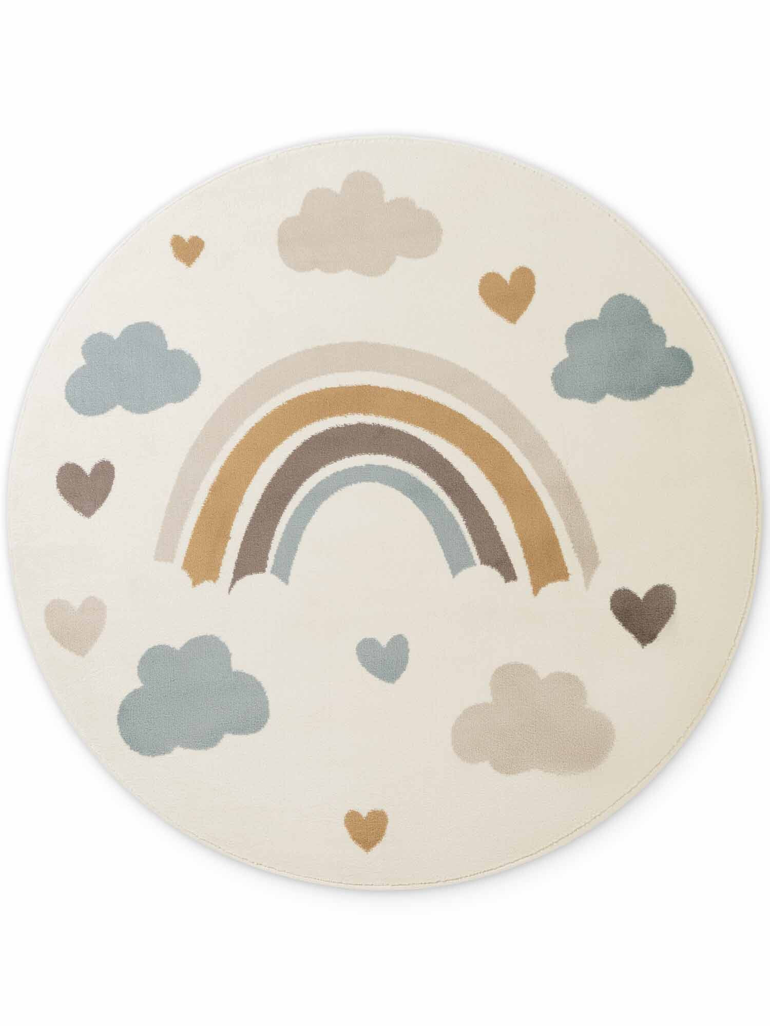 Dětský koberec Adventures 106418 Cream Multicolor kruh Kruh Ø 160 cm