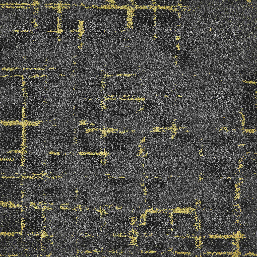 Kobercový čtverec MACRO 95 Bitumen šedo-žlutý 50x50 cm 50x50 cm