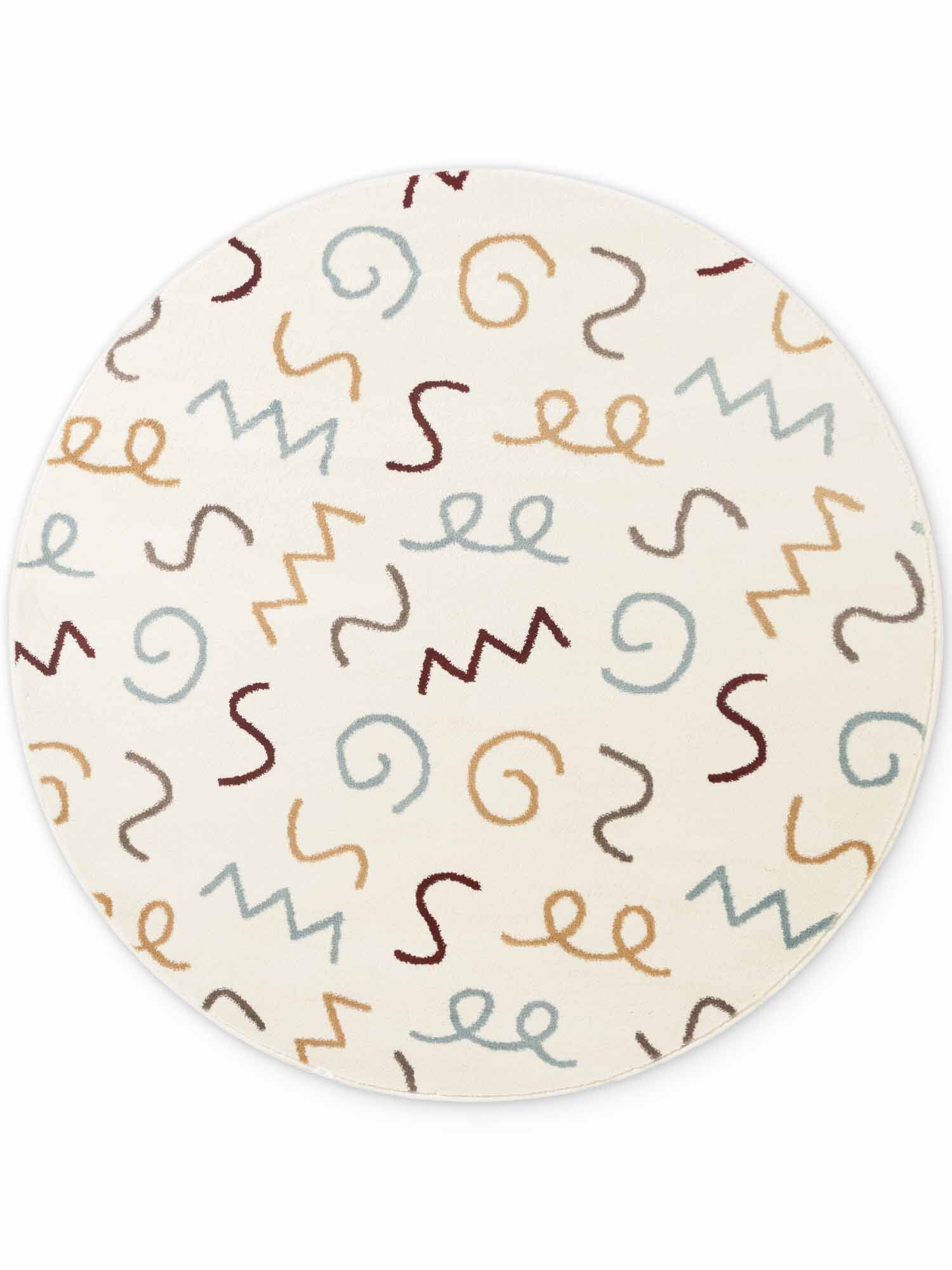 Dětský koberec Adventures 106422 Cream Multicolor kruh Kruh Ø 160 cm