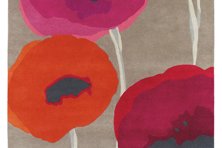 Kusový koberec Poppies red/orange 45700