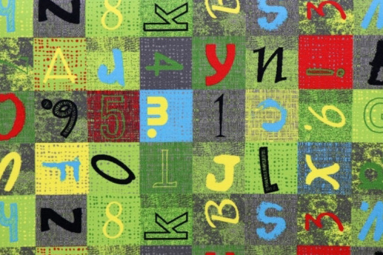 Metrážový koberec Abeceda Alphabet 212
