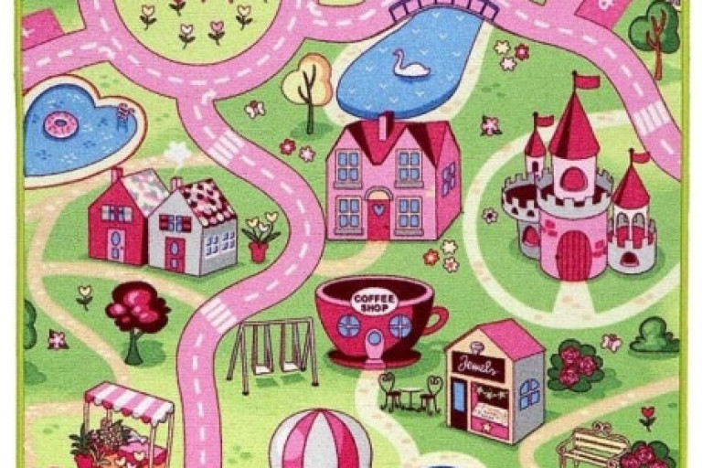 Dětský kusový koberec silnice Sweet Town