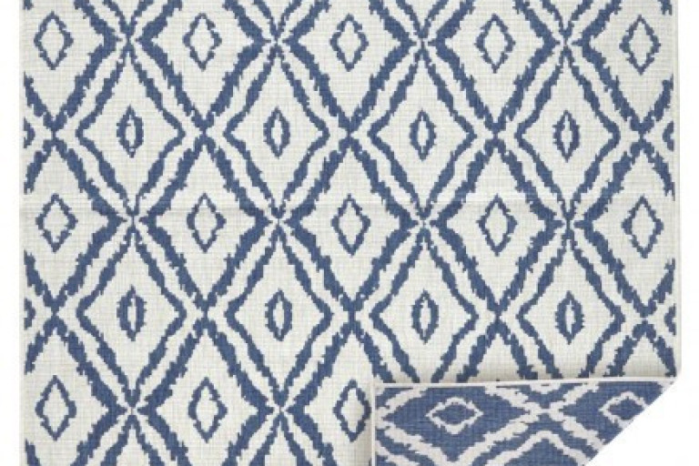 Kusový koberec Twin-Wendeteppiche 103137 blau creme