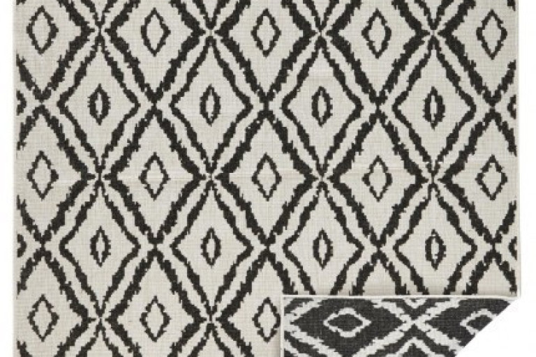 Kusový koberec Twin-Wendeteppiche 103134 schwarz creme