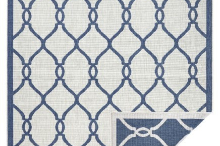 Kusový koberec Twin-Wendeteppiche 103123 blau creme