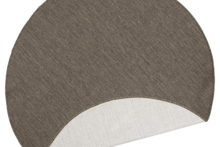 Kusový koberec Twin-Wendeteppiche 103099 braun creme kruh