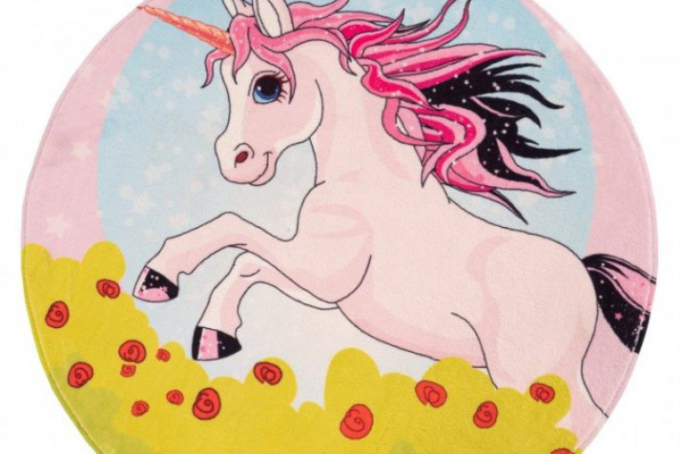 Dětský kusový koberec Juno 478 Unicorn kruh
