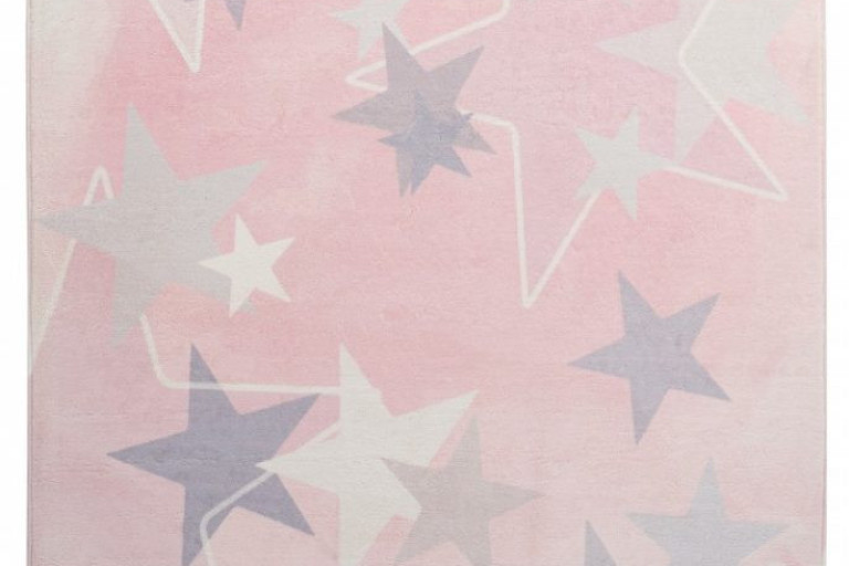 Dětský kusový koberec Stars 410 pink