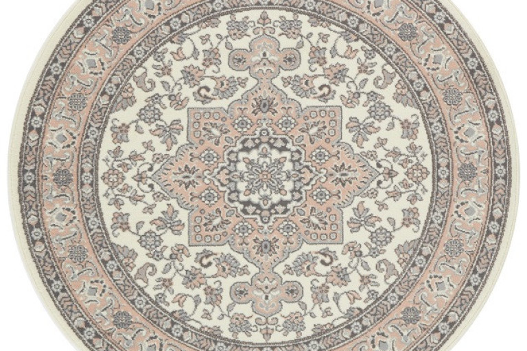 Kruhový koberec Mirkan 104443 Cream/Rose