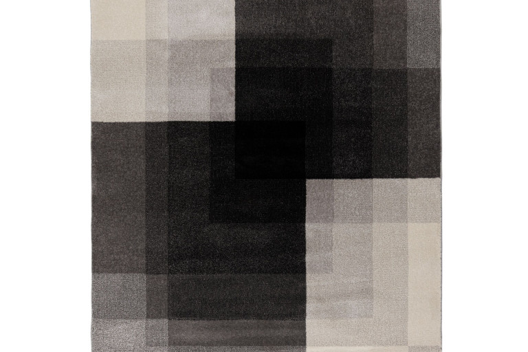 Kusový koberec Cadiz Plaza Abstract Grey/Black
