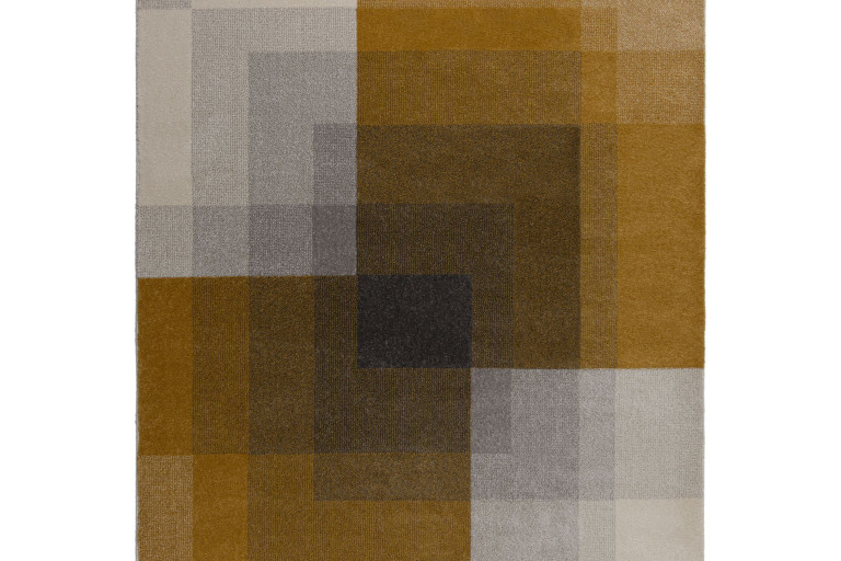 Kusový koberec Cadiz Plaza Abstract Grey/Ochre