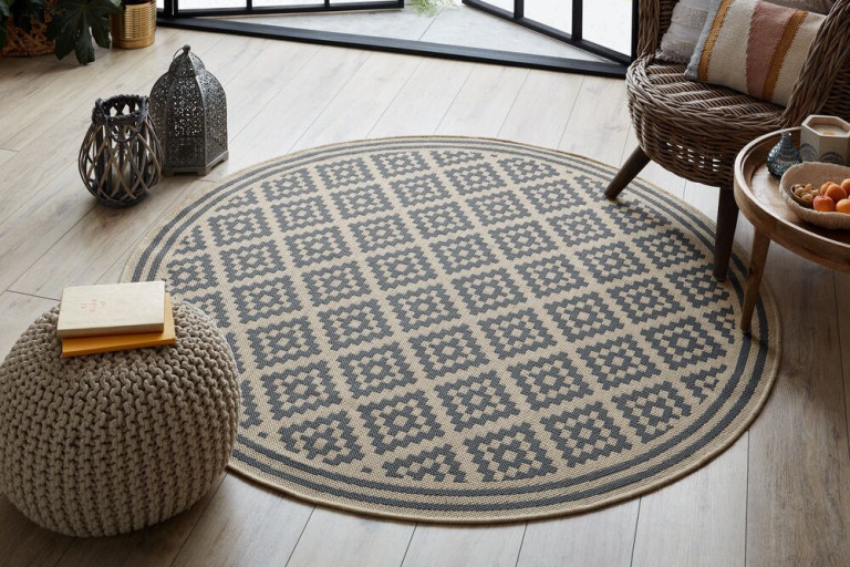 Kusový koberec Florence Alfresco Moretti Beige/Anthracite kruh