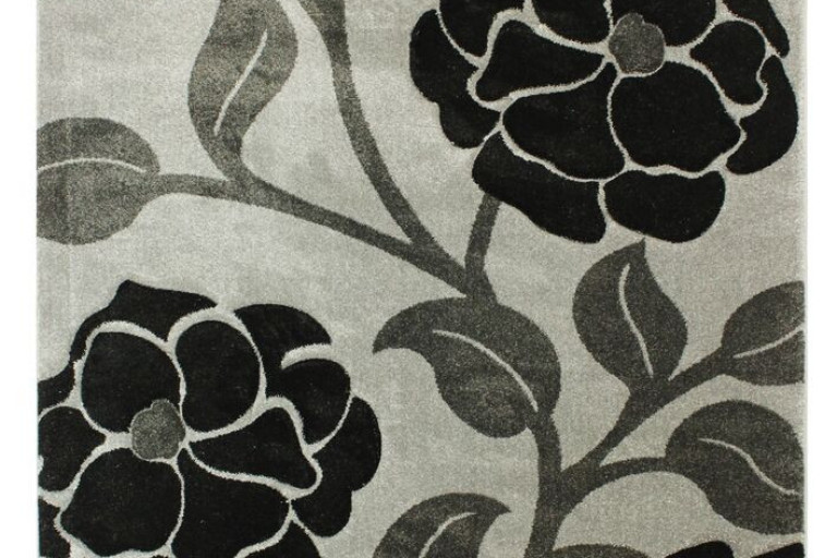Kusový koberec Hand Carved Vine Grey/Black