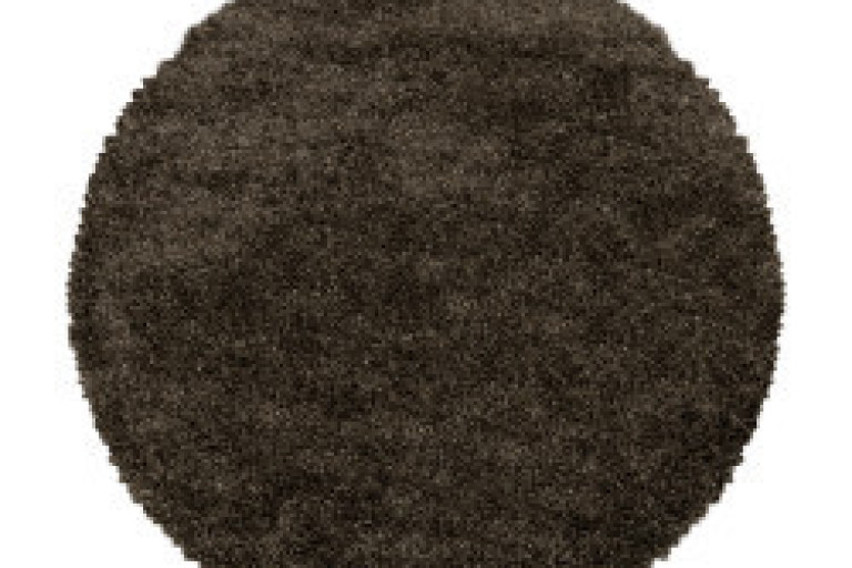 Kusový koberec Fluffy Shaggy 3500 brown kruh