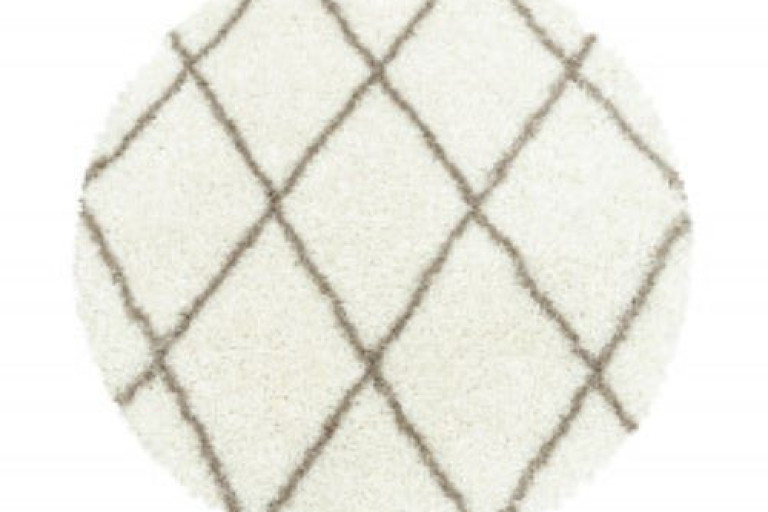Kusový koberec Alvor Shaggy 3401 cream kruh