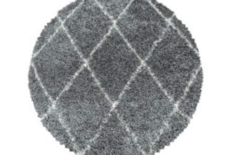 Kusový koberec Alvor Shaggy 3401 grey kruh