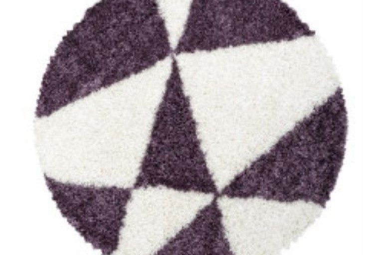 Kusový koberec Tango Shaggy 3101 lila kruh