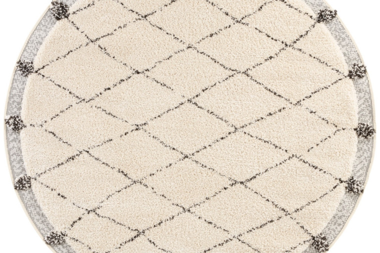Kusový koberec Norwalk 105107 cream, grey kruh