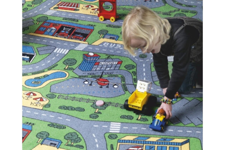 Dětský metrážový koberec City Life 158 - silnice
