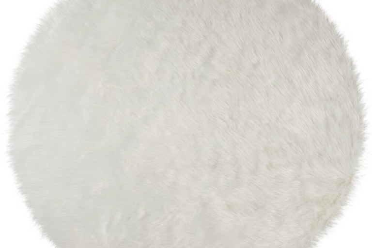 Kusový koberec Faux Fur Sheepskin Ivory kruh
